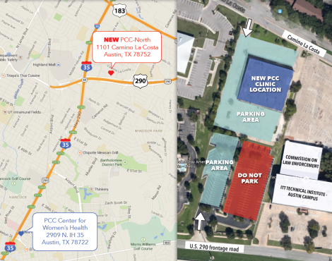 New location map and parking map