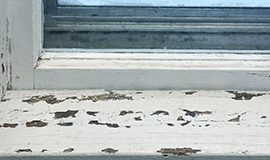 Chipped old window sill