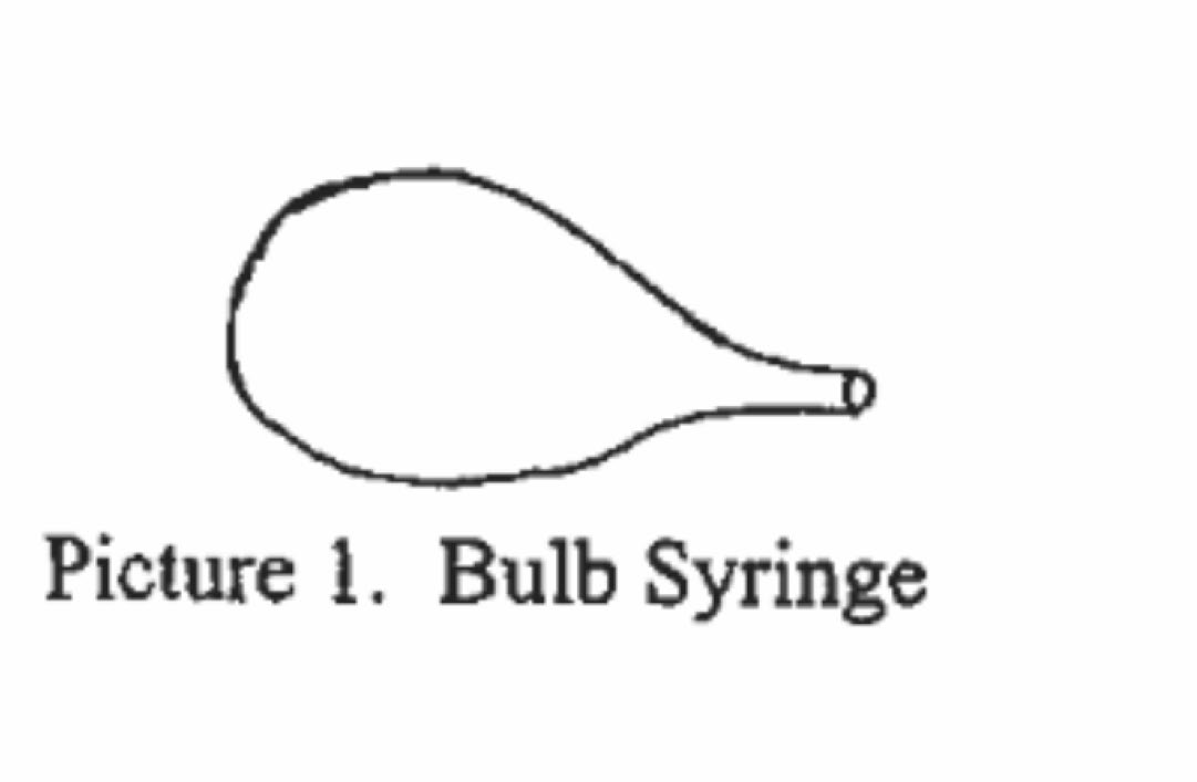Picture 1. A bulb syringe