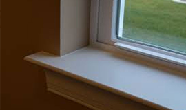 Close up of window sill