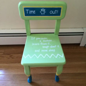 Green timeout chair