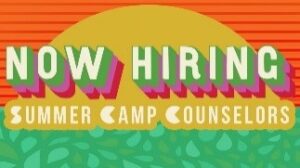 colorful image that says Now Hiring