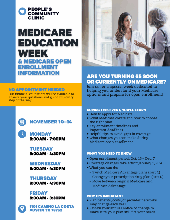 Medicare Education Week & Medicare Open Enrollment Information