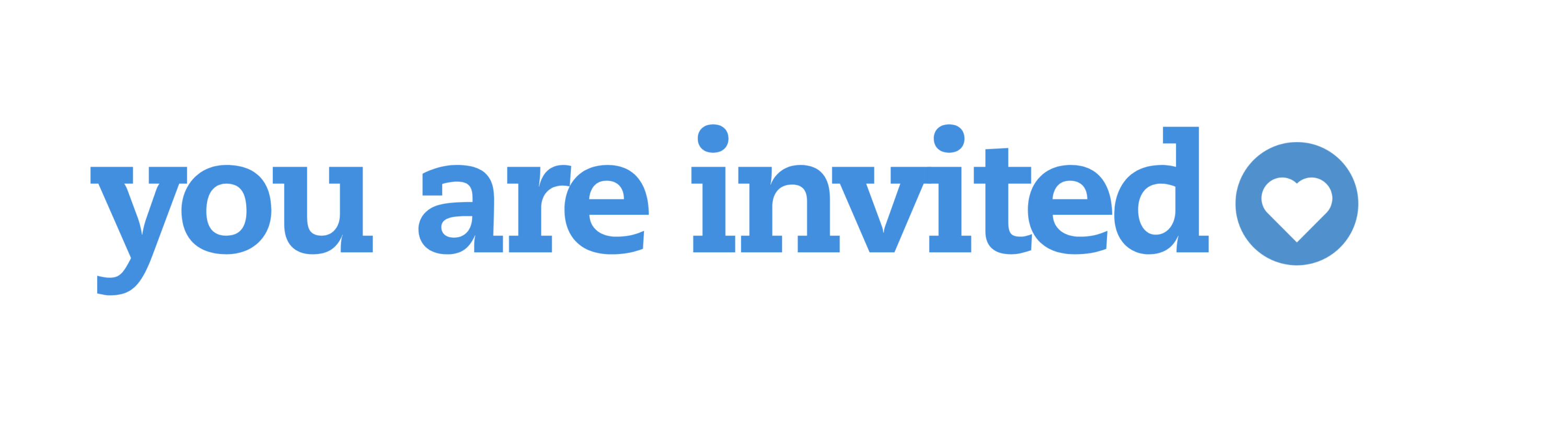 you are invited with heart (2) Your are invited with a heart